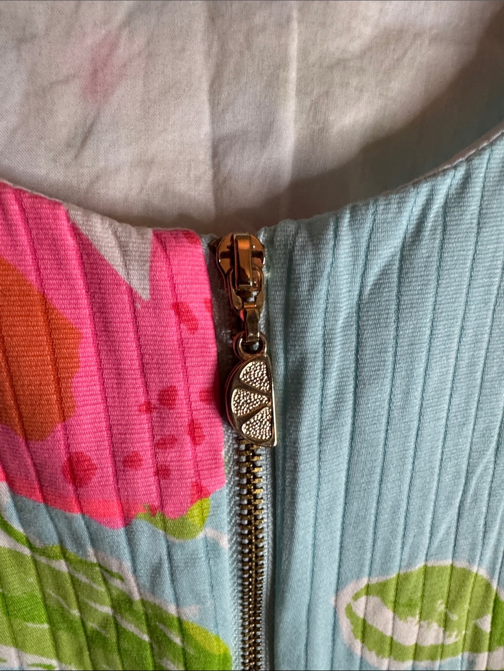 Lilly Pulitzer Cathy Shift Dress in Pool Blue Pink Lemonade - Picture 3 of 5